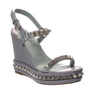 ISO Christian Louboutin Pyraclou Wedge size 9 Manuka color
